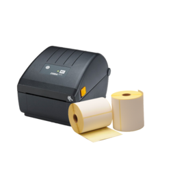 DHL-Starterpaket: Zebra ZD220D Drucker + 12 Rollen Zebra kompatible Etiketten 102mm x 210mm