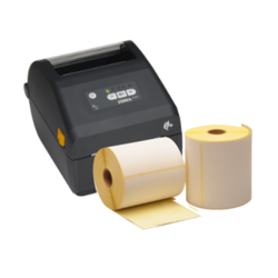 TNT-Starterpaket: Zebra ZD421D Ethernet Drucker + 12 Rollen Zebra kompatible Etiketten 102mm x 150mm