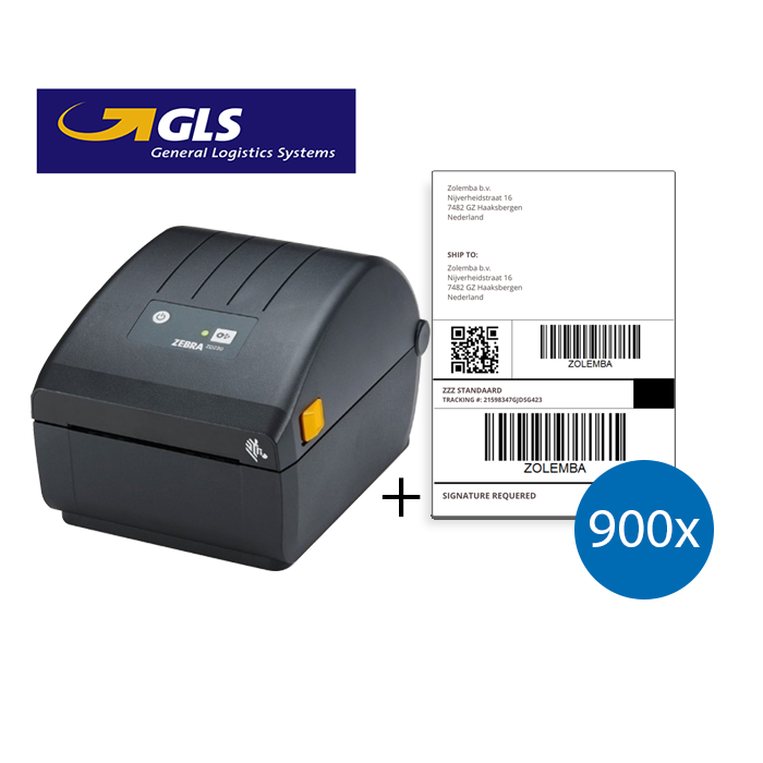 GLS Zebra ZD220D Drucker + 900 Versandetiketten