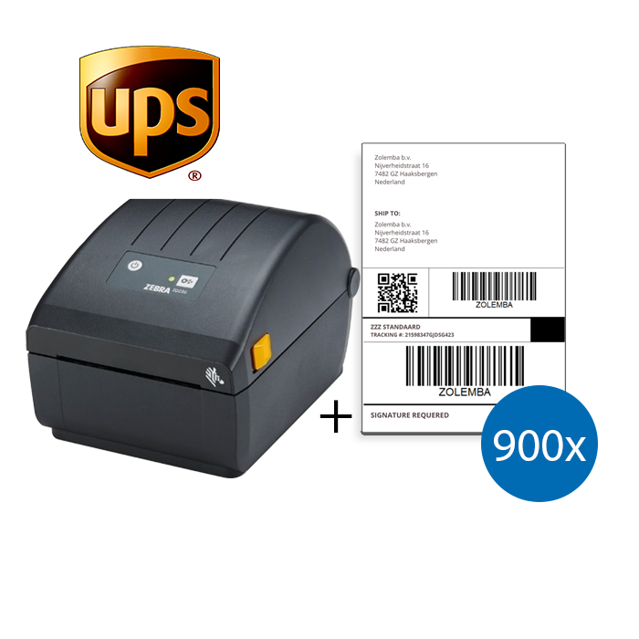 Stampante Zebra ZD220D per UPS + 900 etichette di spedizione