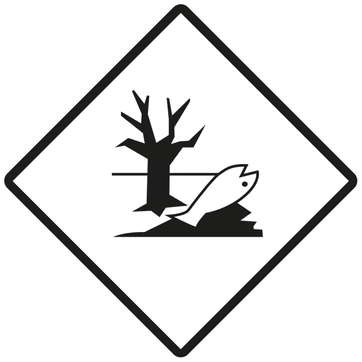 IATA EHS Marine Pollutant label, 100mm x 100mm, 1.000 etiketten, core 76mm