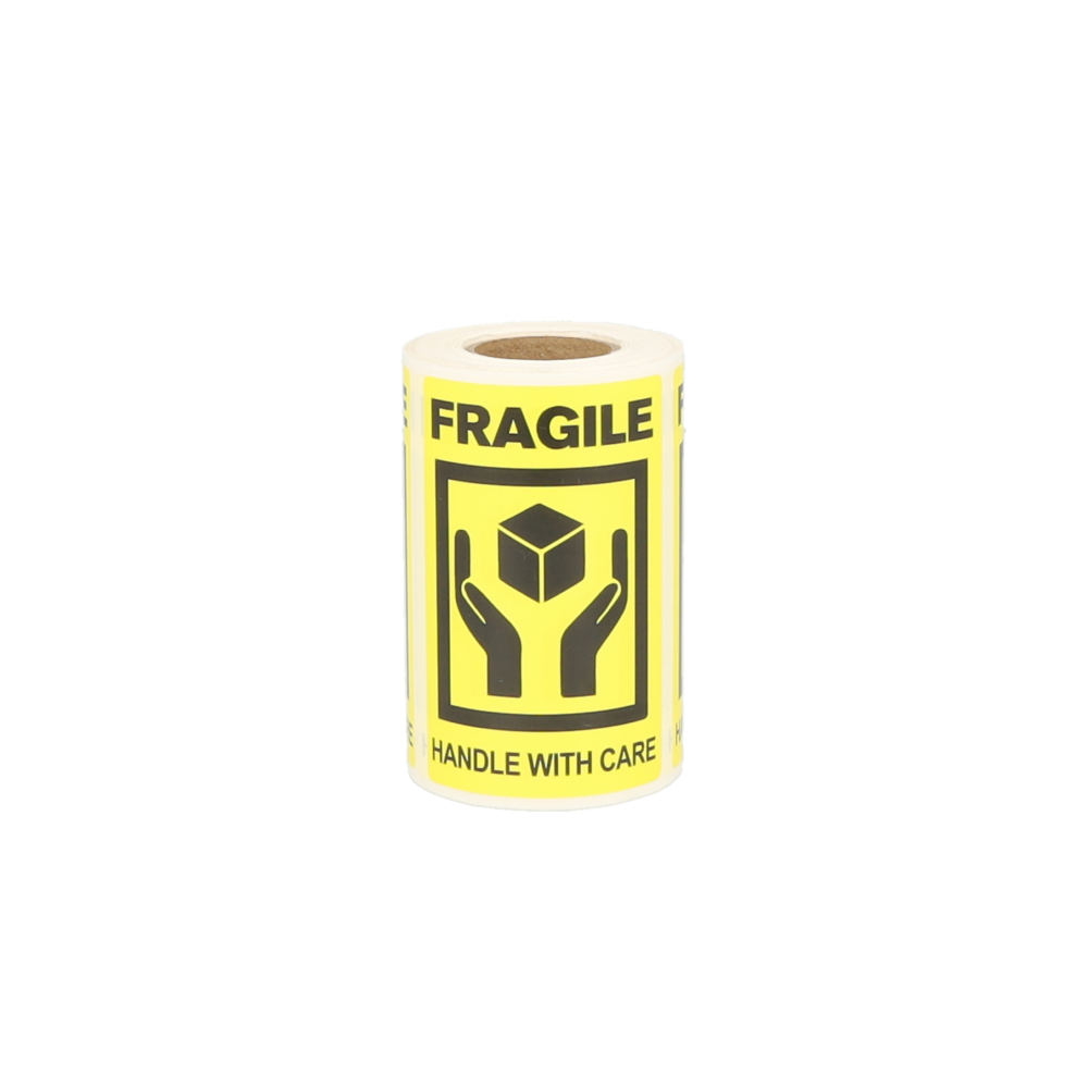 Handle with care label