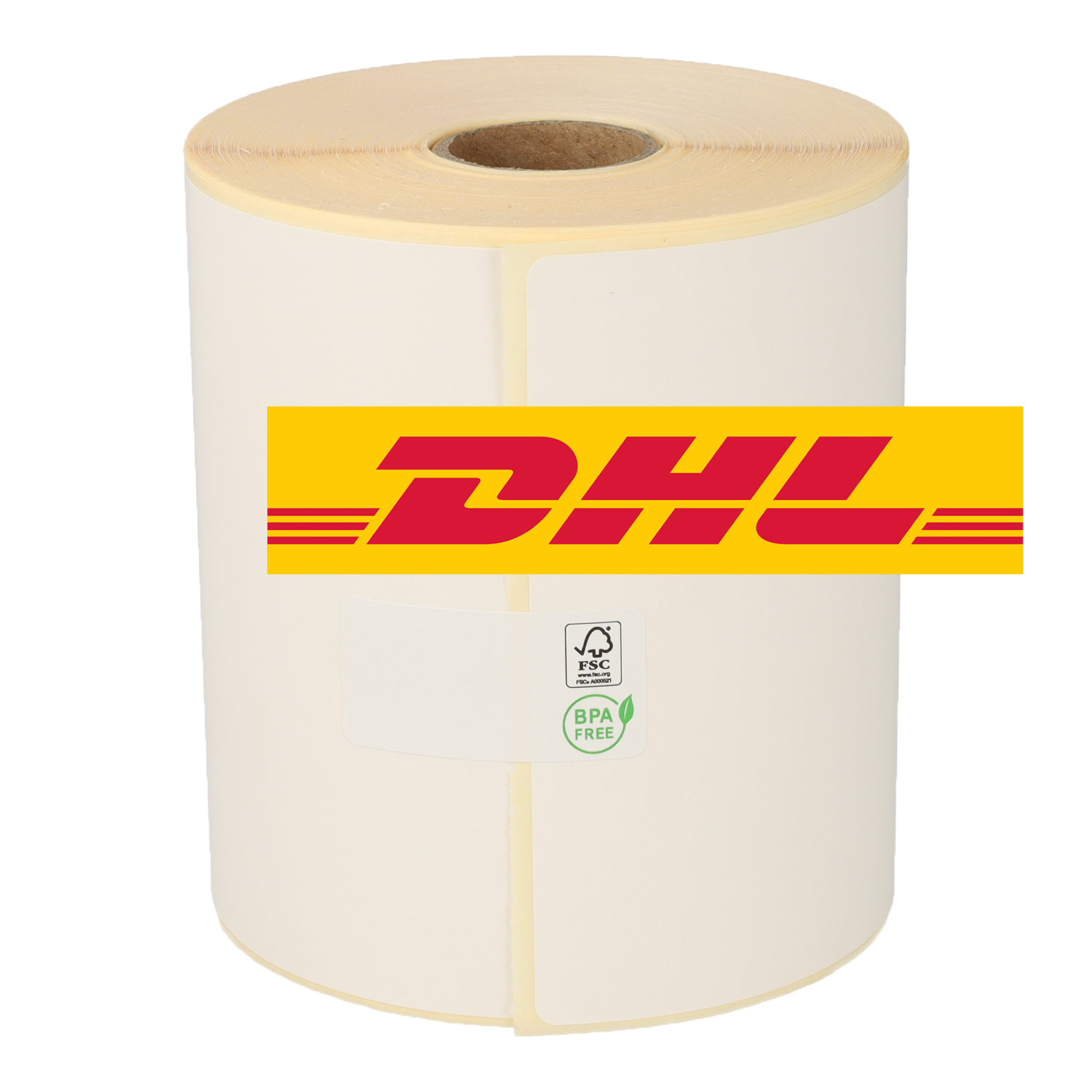 Zebra Compatible Dhl Shipping Labels 102mm X 150mm 300 Labels 25mm Core White Permanent 1431