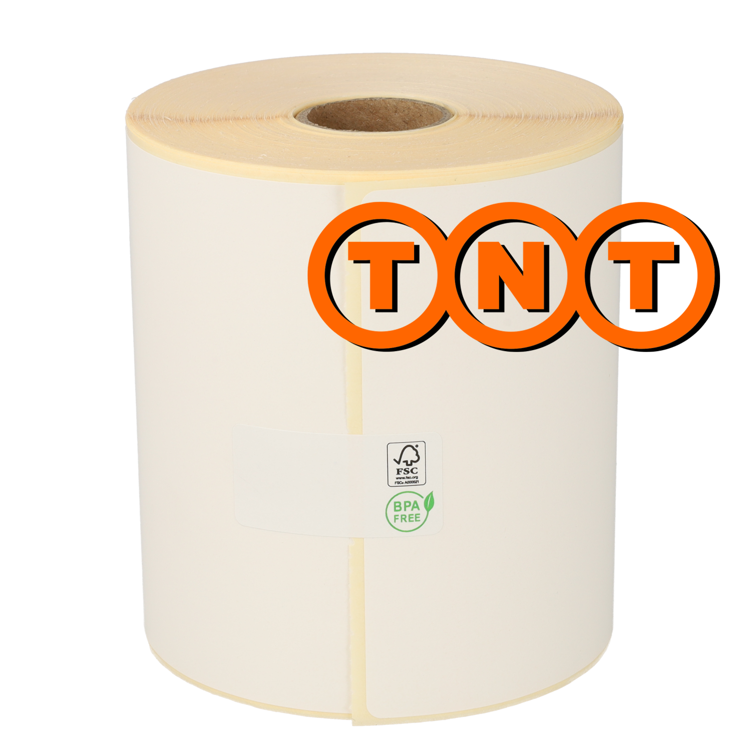 Zebra etiquetas compatibles TNT, 102mm x 150mm, 300 núcleo del rollo 25mm, blanco, permanente