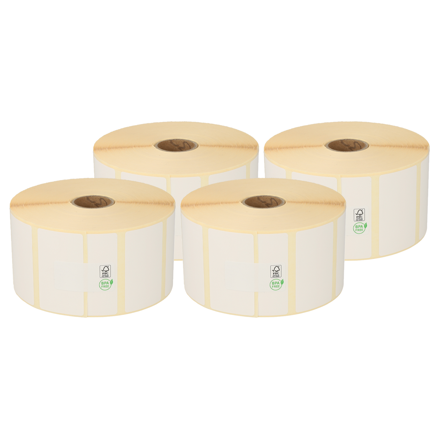 Lot de 12 rouleaux de papier thermique autocollant EC - 57 mm